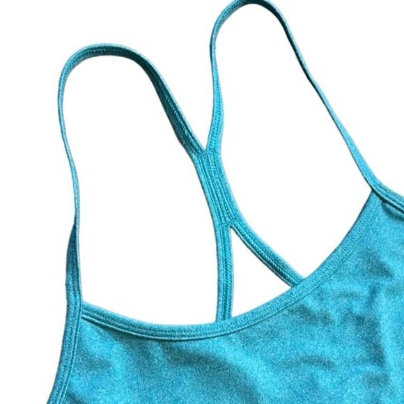 Tek Gear workout gear tank top shelf bra teal size medium - Picture 3 of 7